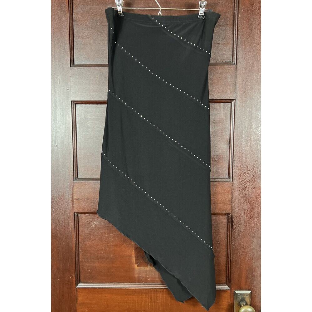 Vintage 90s Taboo Black Skirt Asymmetrical Hem Hoco Gems Large Whimsigoth NWT